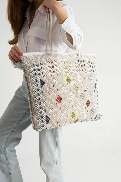 كبير الحجم منقوشة سستة السفر الأحد نزهة حقيبة الشاطئ (نمط متغير)