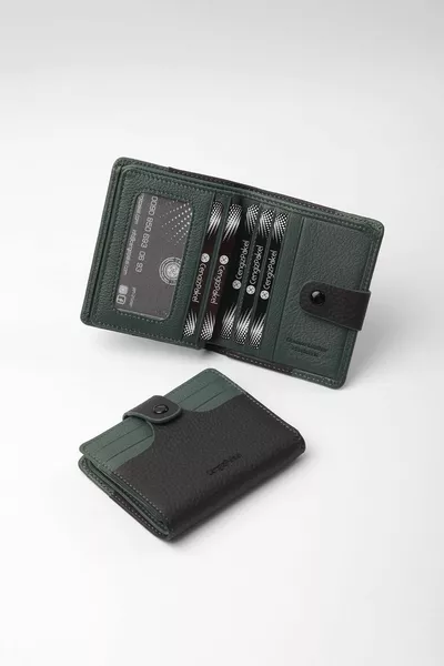 جلد طبيعي حامل بطاقة رجالي 