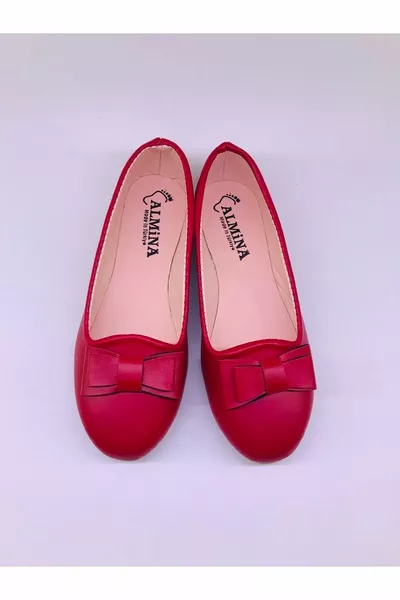 Schoenen Meisjes Vlinderdas Gedetailleerde Rode Ballerina's