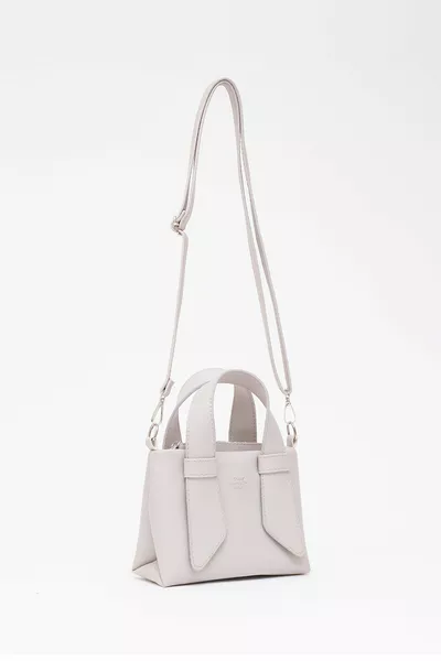 رمادي  جلد صناعي مقصورة واحدة مقبض مزدوج حقيبة يد وكتف متقاطع L:  W:  W: 8 سم