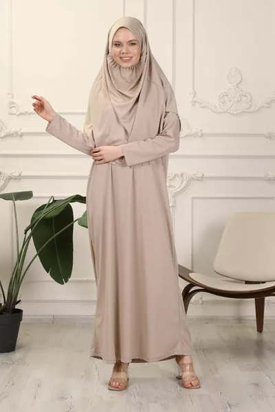 Mink Eendelig Gemakkelijk te gebruiken Zelf Hoofddoek Gebedsjurk