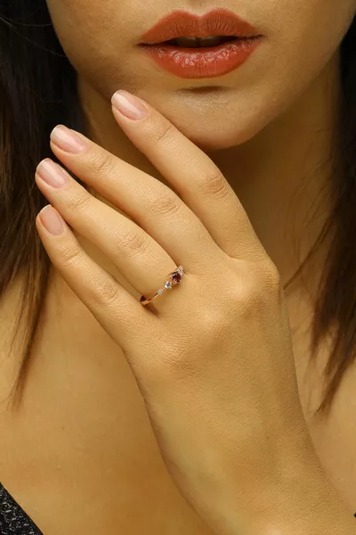 Bague modèle en argent sterling  pierre d’améthyste