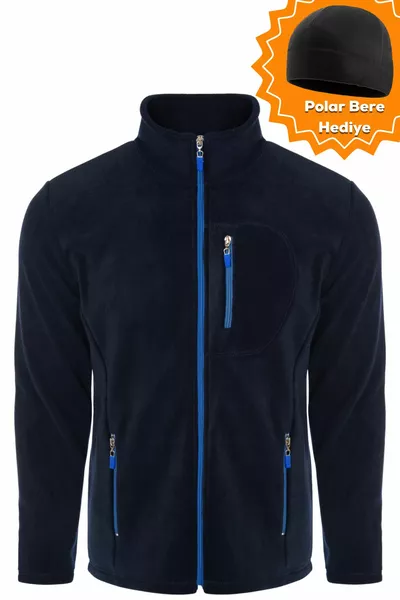 Men's Pro Windproof 5 Pockets Outdoor Full Zipper Fleece Jacket