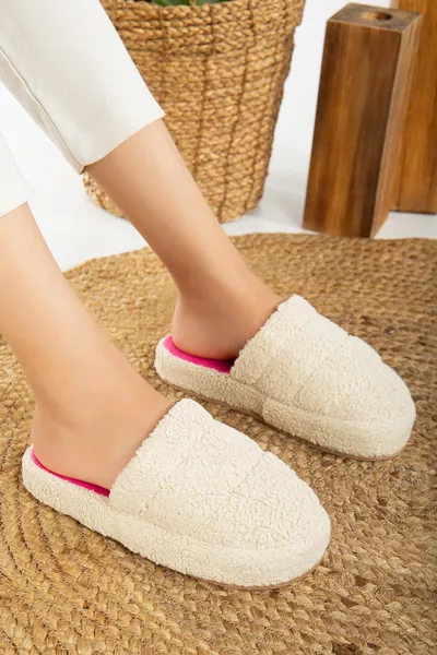 نسيج الضأن الصوف الصامت نعل النساء النعال داخلي منزل النعال