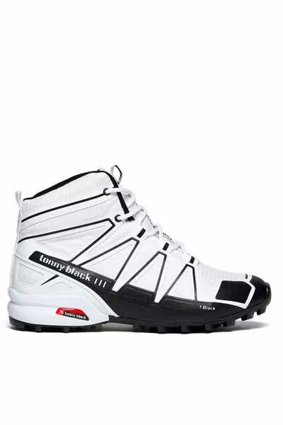 Унисекс бели черни ежедневни трекинг обувки