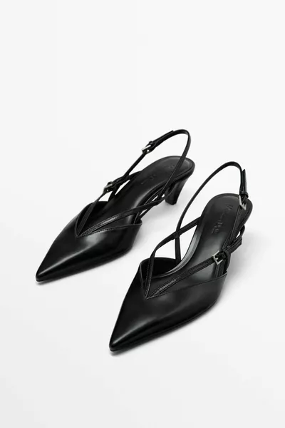 Обувки с отворен гръб с презрамки