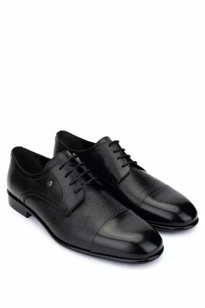 Мужская натуральная кожа черная классическая обувь