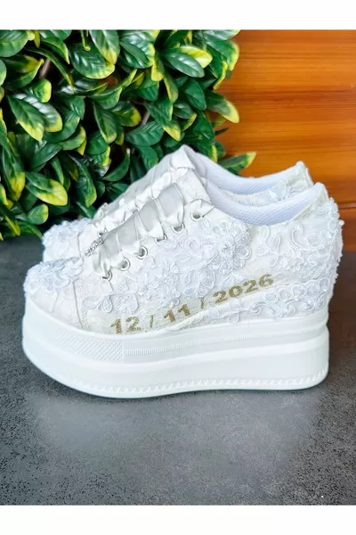 أحذية الزفاف تصميم العاج الكعب أحذية الزفاف مريحة للغاية