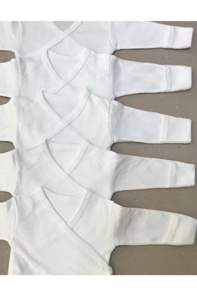 Gants à manches longues Snap couleur crème Badi à double boutonnage (PAQUET DE 5 L)