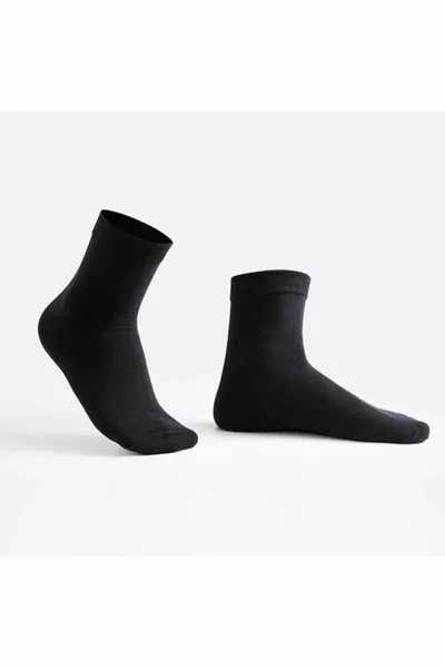  أزواج من الجوارب السوداء للرجال قطن