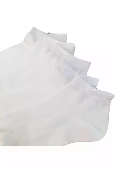 Chaussettes en coton blanc à la cheville 5^pcs