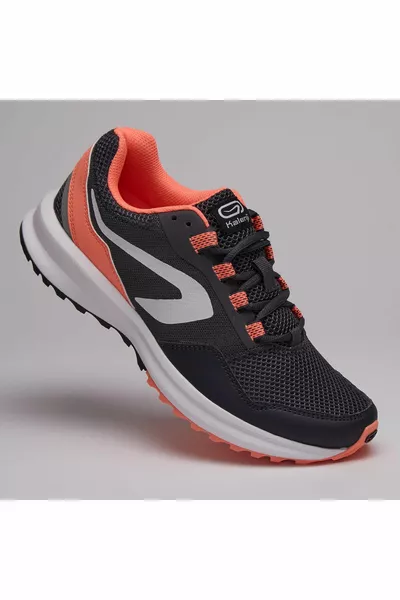 Дамски сиви оранжеви маратонки / Бягане - Run Led