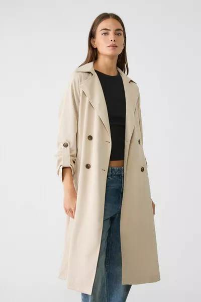 Flowy Long Trench Coat