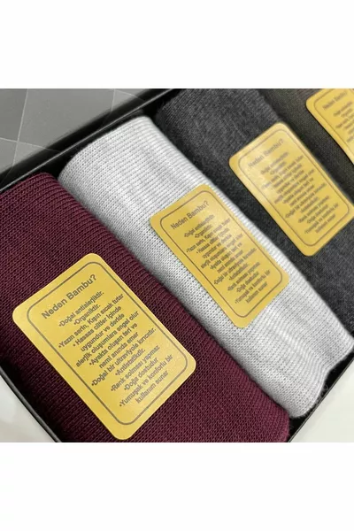 6pcs Men's Boxed Bamboo Seamless Scented Socket Socks