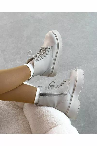 مارتينز بيج المرأة الدانتيل متابعة سستة مفصلة الأحذية البريدية الجلدية