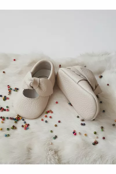 Alice Baby Loafers aus echtem Leder Ecru