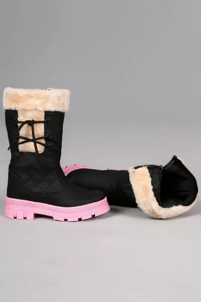 Kız Çocuk Bot Konforlu Hava Alan Esnek Kaliteli Bağcıklı Kullanışlı Ortapedik