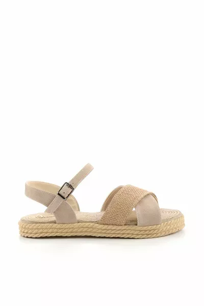 صندل نسائي مطبوع باللون البيج 
