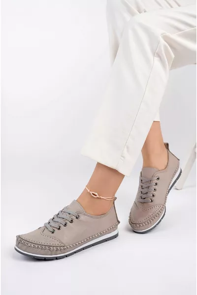 Echt Leer Silver-g Dames Leren Ballerina's 