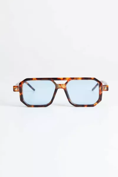 Tbubble نظارة شمسية مستطيلة - أزرق فاتح زجاجي