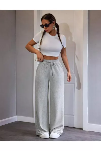 سروال رياضي واسع الأرجل للنساء