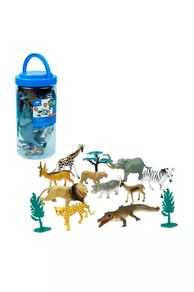 Piece - Cm Toy Wild Animals Set in a Bucket
