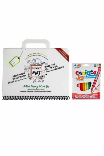 Barker Academy Children's Funny Mat Mini Set - With Carioca Joy Felt Pens