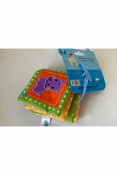 كتاب قصصي Sozzytoys للوحيد القرن، كتاب يصدر صوتًا عند الحركة - مطرز