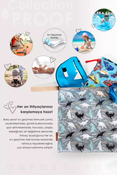 حقيبة ملابس مقاومة للرضع، مايوه، ملابس مبللة وجافة، حقيبة غسيل مقاومة للسوائل للأوساخ والنظافة للأطفال