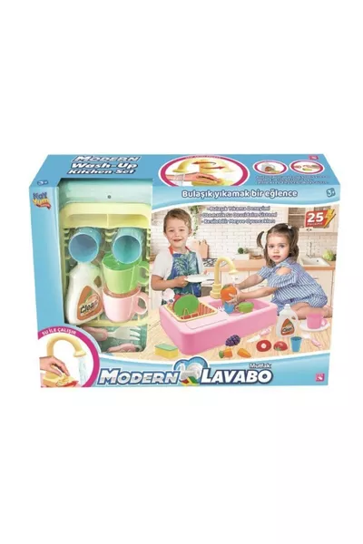 Modern Kitchen Faucet Sink Set Kitchen Toy Set Pink