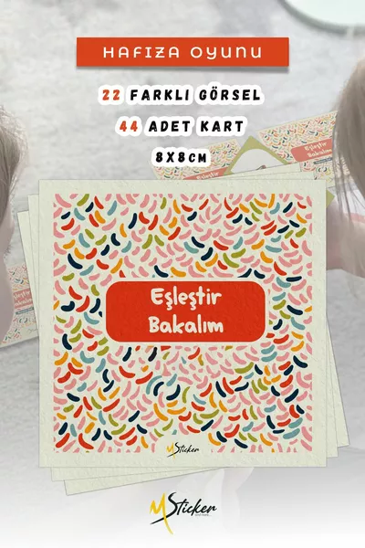 Let's Match Card Memory Game, Custom Designed Memory Matching Game Full of Islamic Terms