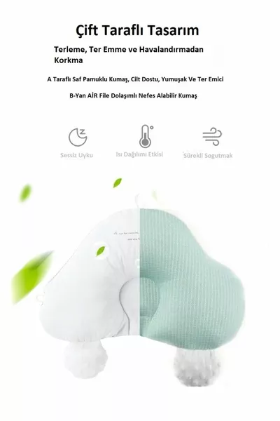 Oreiller pour bébé, oreiller contre la tête plate, oreiller pour la tête du bébé, oreiller réglable pour prévenir le syndrome de la tête plate