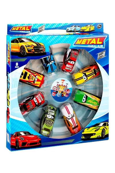 سيارات معدنية من 8 قطع