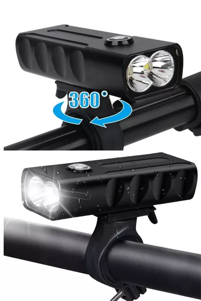 Lümen Fietsverlichting USB Oplaadbare LED Zaklamp 6 Uur 3 Modi Waterdichte Lamp