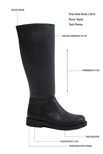 حذاء نسائي أسود طويل 