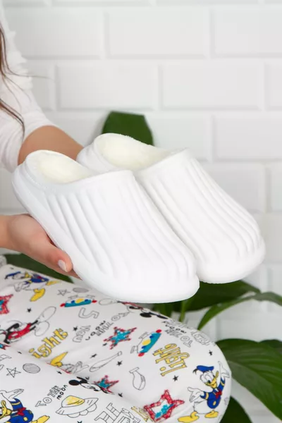 نعل منزلي موظفات فلورا مغطى من الداخل بالصوف للجنسين، حذاء شتوي مقاوم للماء