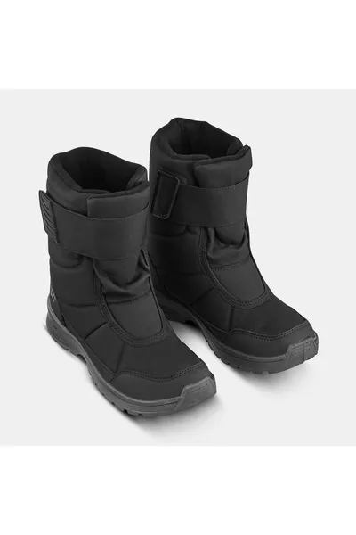 Quechua Çocuk Su Geçirmez Outdoor Kar Botu - Siyah - 
