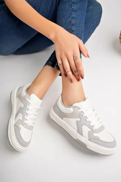 Baskets féminines grises pour tous les jours