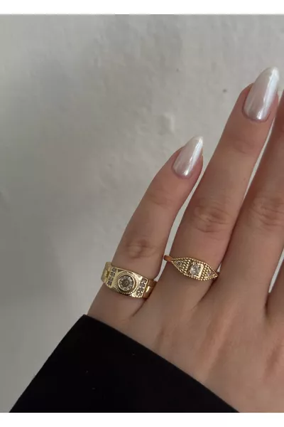 Eloi Gold Color 2-Piece Ring (ADJUSTABLE SIZE)