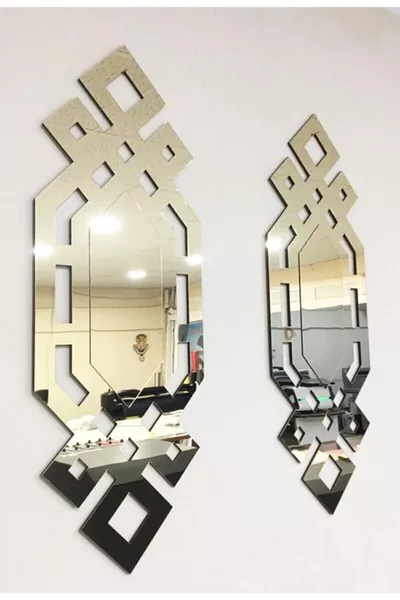 Двучастна стенна картина от плексиглас със сребристо огледално покритие