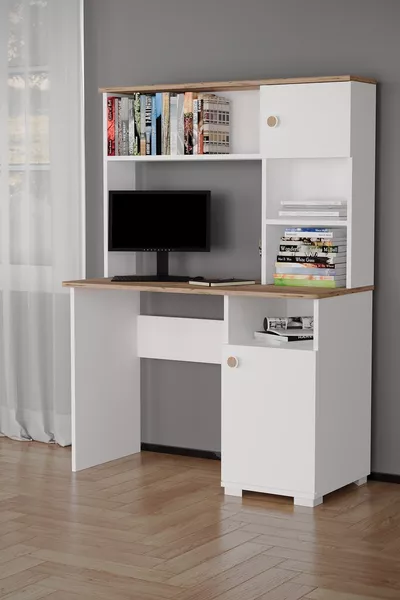 Метално бюро Атлантически бор бяло