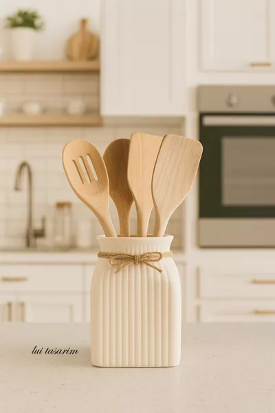 ملعقة سيراميك على الطراز البوليمي، ترند  سم، سيراميك بسيط للسطح