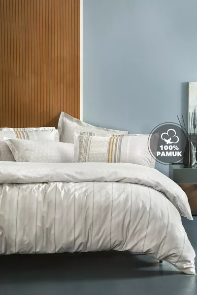 Комплект постельного белья Pamena Ranforce для двуспальной кровати - серый