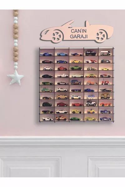 Toy Car Shelf -piece White (Suitable for Hot Wheels and Matchbox Cars)