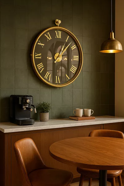 СТЕНЕН ЧАСОВНИК мебели TINATTI GOLD БРОНЗОВО ОГЛЕДАЛЕН РИМСКИ СТЕНЕН ЧАСОВНИК  см