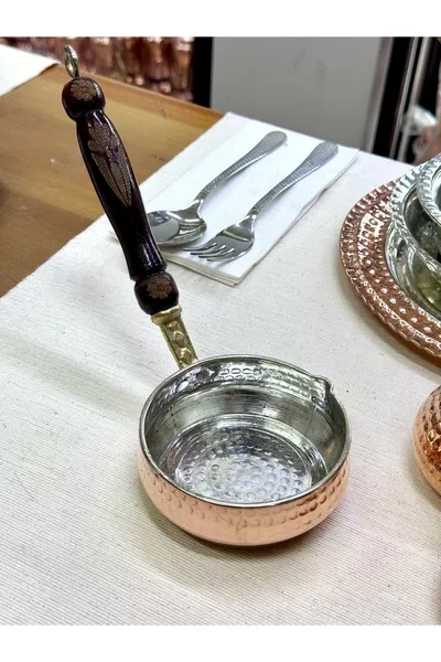 Меден тиган за сос, тиган за пържене с масло, сосиера, масленичка 9 см