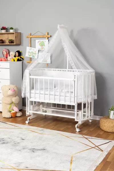 Natural Wood Portable Crib for Mother’s Side Newborn Baby Crib Baby Crib Prices