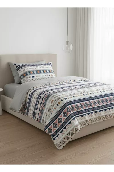 Life Double-Sided Pyramid Single Duvet Cover Set Piramidsing