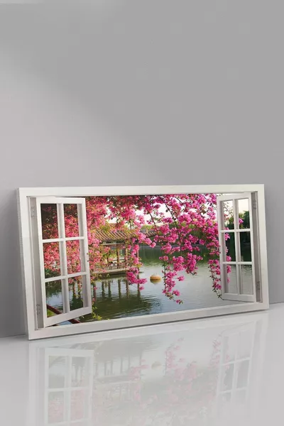 Прозорец, откриващ се към плажа, картина платно