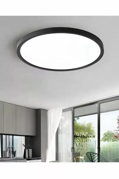 W Große Größe Anthrazitfarbene Gehäuse Decken-LED-Leuchte Plafoniere Kronleuchter Wandleuchte Weißes Licht